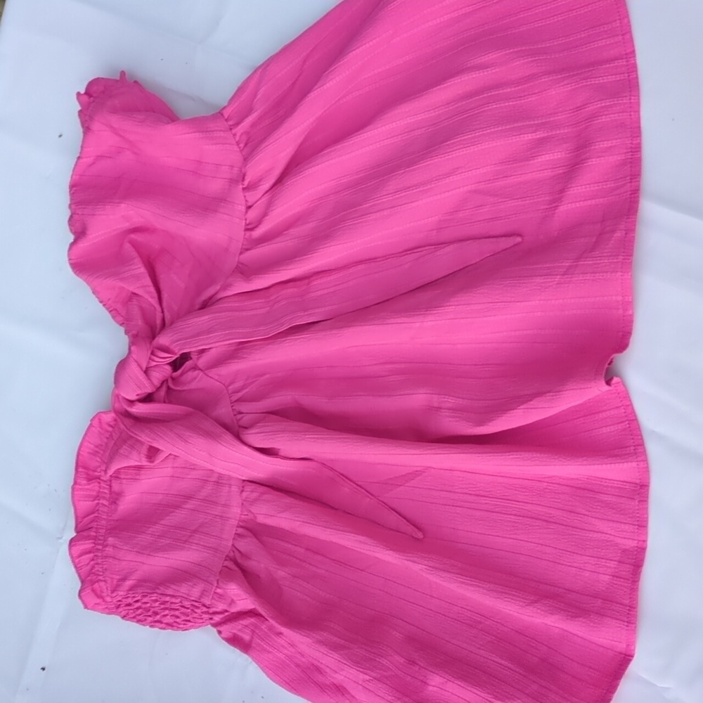 Strapless Blouse Pink or Light Blue Large